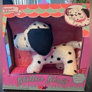 New Kids Toy Plush Dog/Dalmatian with Pink Bow Collar